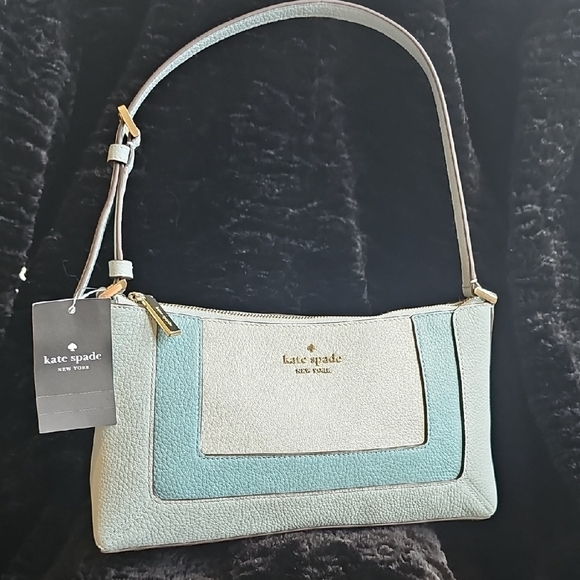 Kate Spade NWT Lena Medium Shoulder Bag Multi Blue - Picture 3 of 11